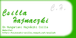 csilla hajnaczki business card